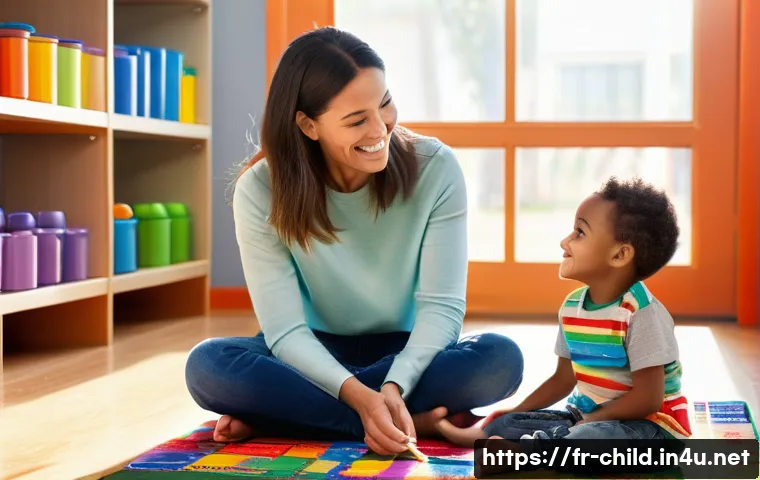 아동상담사 직무 훈련과 자격증 취득 - **Prompt:** A warm and inviting play therapy room. A kind and empathetic female child counselor, in ...