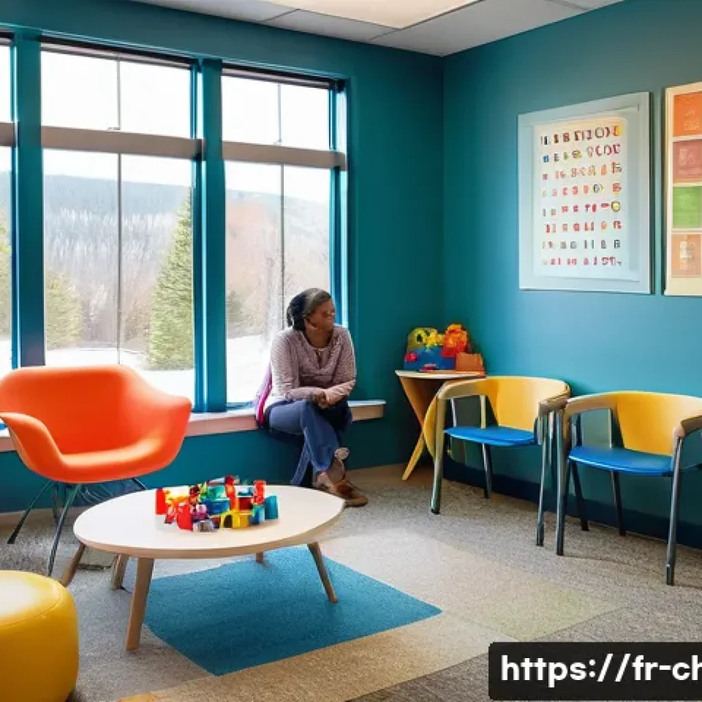 아동상담사 실무의 현실 - A warm and inviting therapy room designed for child counseling, featuring a diverse group of childre...